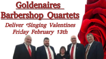 Goldenaires Quartets Deliver ‘Singing Valentines February 13 @ 8:00 am - 5:00 pm $40