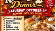 Roast Pork Dinner October 3 @ 4:00 pm - 6:30 pm
