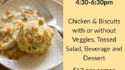 Chicken and biscuit dinner October 5 @ 4:30 pm - 6:30 pm
