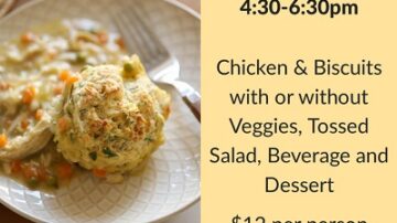 Chicken and biscuit dinner October 5 @ 4:30 pm - 6:30 pm